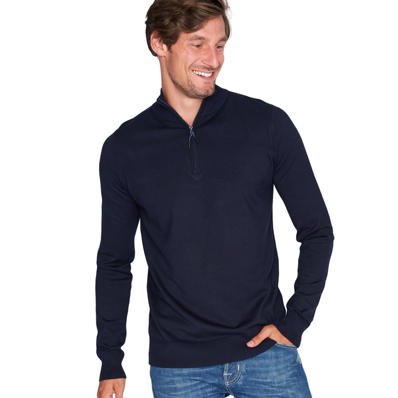 Koop Mario Russo Half Zip Sweater - Navy - XXL - 8720168687593
