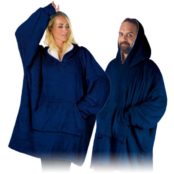 Koop Comfort Hoodie Blanket - Onesize - Blauw - 5213010421726
