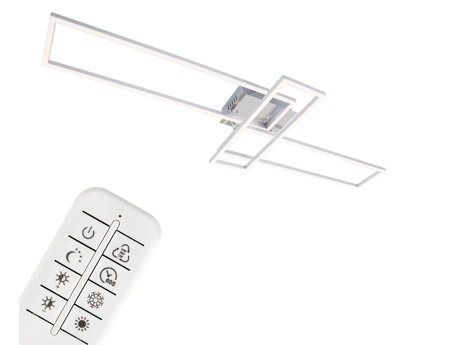 Briloner Plafondlamp (3-voudig rechthoekig (chroom)) (4002707374978)