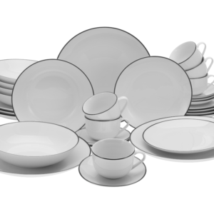 Creatable Serviesset Luna Black Line (30-delig combi-servies) (4045486167997)