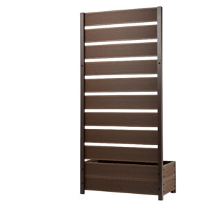 DOBAR Plantenbak met klimrek (Donkerbruin) (4055894583234)