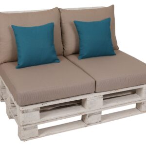 GO-DE Textil Palletkussenset (Beige/petrol) (4014082058121)