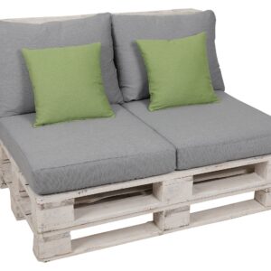 GO-DE Textil Palletkussenset (Grijs/groen) (4014082058091)