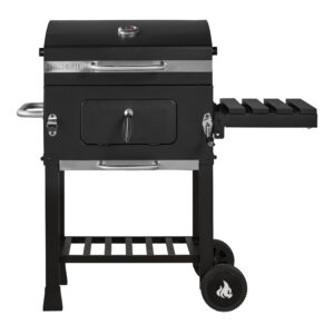 GRILLMEISTER Houtskool BBQ Comfort - met thermometer & zijtafel (4054599103990)