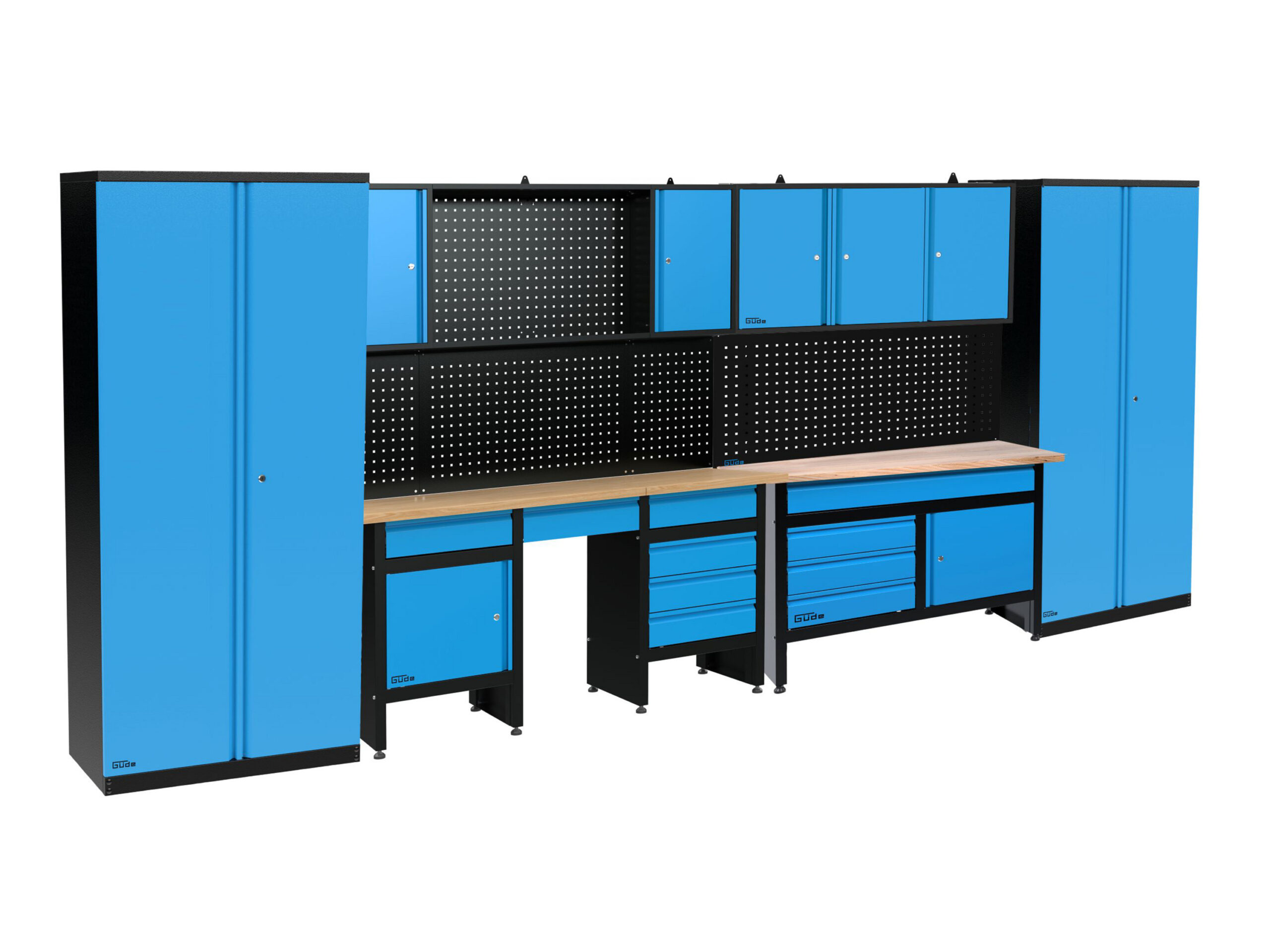 GÜDE Werkplaats kastenwand GWS 4600 8-delig met werkbanken (4015671993267)