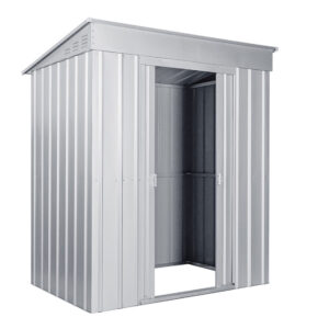 Globel Tuinschuur Skillion (Zilver metallic, 64cm) (4005717224998)