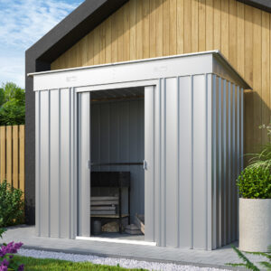 Globel Tuinschuur Skillion (Zilver metallic, 84cm) (4005717225001)