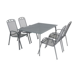 Greemotion Tuinset Toulouse (Tafel + 4 stapelstoelen, 140 x 74 x 90 cm) (4009977511782)