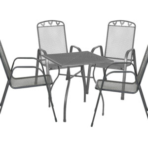Greemotion Tuinset Toulouse (Tafel + 4 stapelstoelen, 70 x 74 x 70 cm) (4005437028975)
