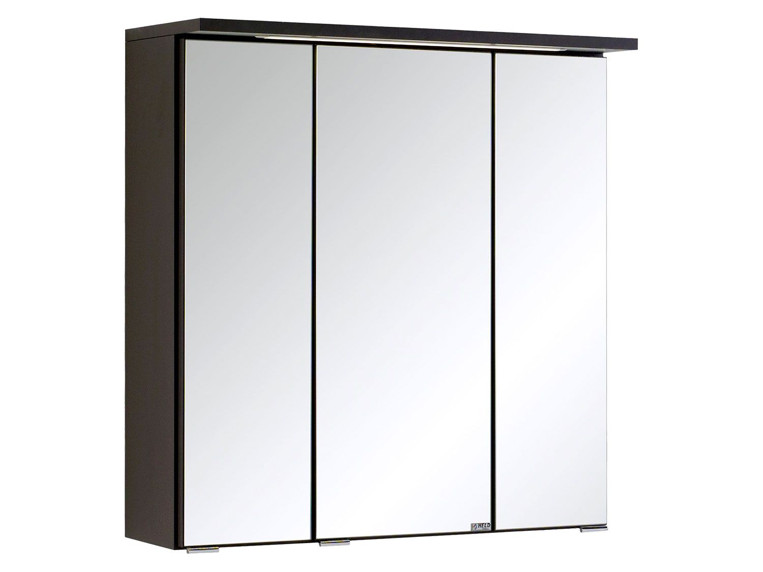 HELD Badkamer spiegelkast Bologna 3D (LED-inbouwlamp, Donkergrijs, 60 cm) (4251639433295)