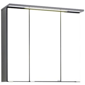HELD Badkamer spiegelkast Bologna 3D (LED-inbouwlamp, Donkergrijs, 80 cm) (4251639433332)