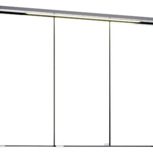 HELD Badkamer spiegelkast Bologna 3D (LED-inbouwlamp, Donkergrijs, 90 cm) (4251639433356)