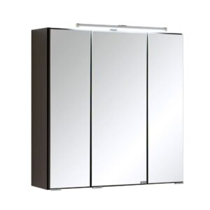 HELD Badkamer spiegelkast Bologna 3D (LED opbouwlamp, Donkergrijs, 60 cm) (4251639433394)