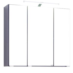 HELD Badkamer spiegelkast Bologna 3D (LED opbouwlamp, Donkergrijs, 70 cm) (4251639433417)