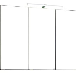 HELD Badkamer spiegelkast Bologna 3D (LED opbouwlamp, Donkergrijs, 90 cm) (4251639433455)