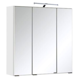 HELD Badkamer spiegelkast Bologna 3D (LED opbouwlamp, Wit, 60 cm) (4251639433387)