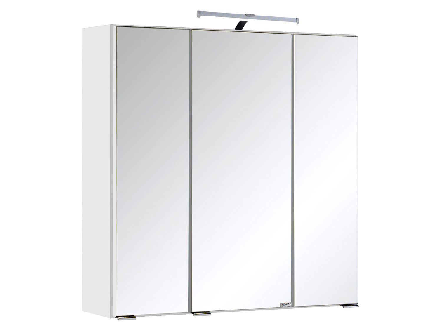 HELD Badkamer spiegelkast Bologna 3D (LED opbouwlamp, Wit, 60 cm) (4251639433387)
