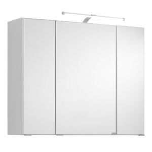 HELD Badkamer spiegelkast Bologna 3D (LED opbouwlamp, Wit, 80 cm) (4251639433424)