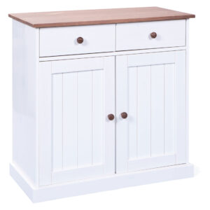 Inter Link Dressoir Westerland (Met 2 lades en 2 draaideuren, Wit, bruin) (3015187500837)