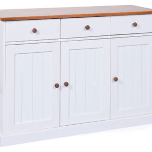 Inter Link Dressoir Westerland (Met 3 lades en 3 draaideuren, Wit, bruin) (3015187500844)