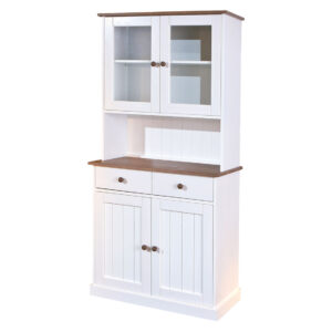 Inter Link Kast (Met 2 lades en 4 draaideuren, Wit, bruin) (3015187500868)