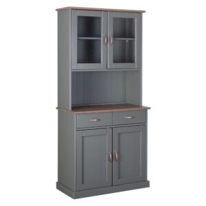 Inter Link Kast (Met 2 lades en 4 draaideuren, grijs, sepia/bruin) (3050187505376)