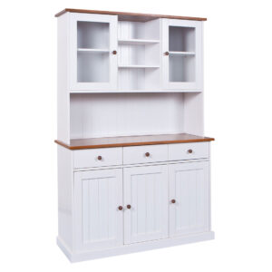 Inter Link Kast (Met 3 lades en 5 draaideuren, Wit, bruin) (3015187500875)
