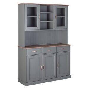 Inter Link Kast (Met 3 lades en 5 draaideuren, grijs, sepia/bruin) (3050187505383)
