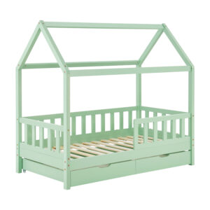 Juskys Kinderbed Marli (Mint met lades, 160 x 80 cm) (4260565527480)