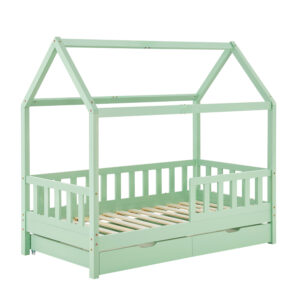 Juskys Kinderbed Marli (Mint met lades, 200 x 90 cm) (4260565527565)
