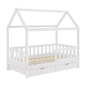 Juskys Kinderbed Marli (Wit met lades, 160 x 80 cm) (4260565527459)