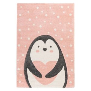 KAYOOM Kinder vloerkleed (Pinguïn roze, 120cm x 170cm) (4056216921635)