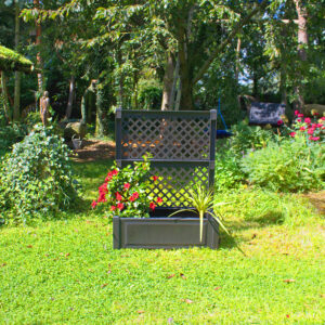 KHW Plantenbak met klimrek (Antraciet) (4013351470053)