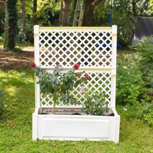 KHW Plantenbak met klimrek (Wit) (4013351470015)