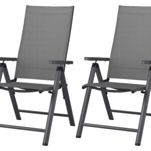 LIVARNO Set van 2 verstelbare tuinstoelen Houston (4054599124117)