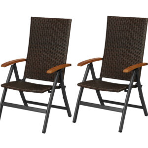 LIVARNO Set van 2 verstelbare tuinstoelen Valencia (4054599131153)