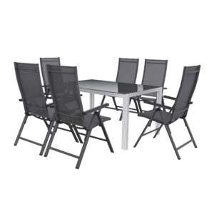 LIVARNO home Aluminium tuinset Houston 7-delig