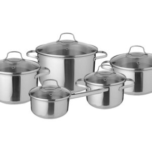 LIVARNO home RVS pannenset (Glazen deksel) (4052916470596)