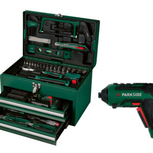 PARKSIDE Gereedschapskoffer met accu-schroevendraaier (4054599158433)