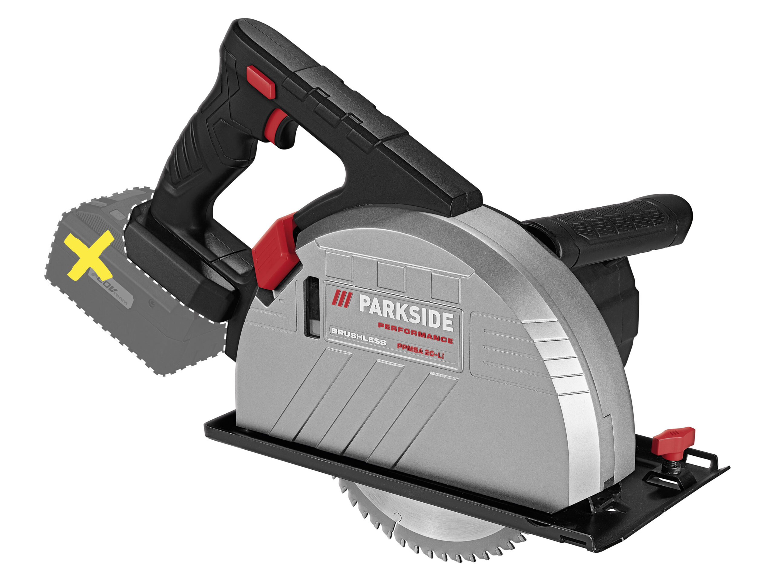 PARKSIDE PERFORMANCE Accu-metaalcirkelzaag 20 V zonder accu en lader (4052916311691)