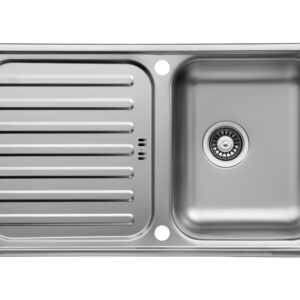 Respekta RVS inbouw wasbak Riverside - met afdruipvlak (86 x 50 cm) (4262376915142)