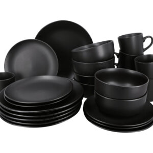 SILVERCREST Serviesset 24-delig (Zwart) (4052916863343)
