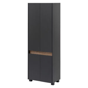 Schildmeyer Hoge badkamerkast Cosmo (2-deurs (breedte 57cm), Antraciet) (4027181109823)