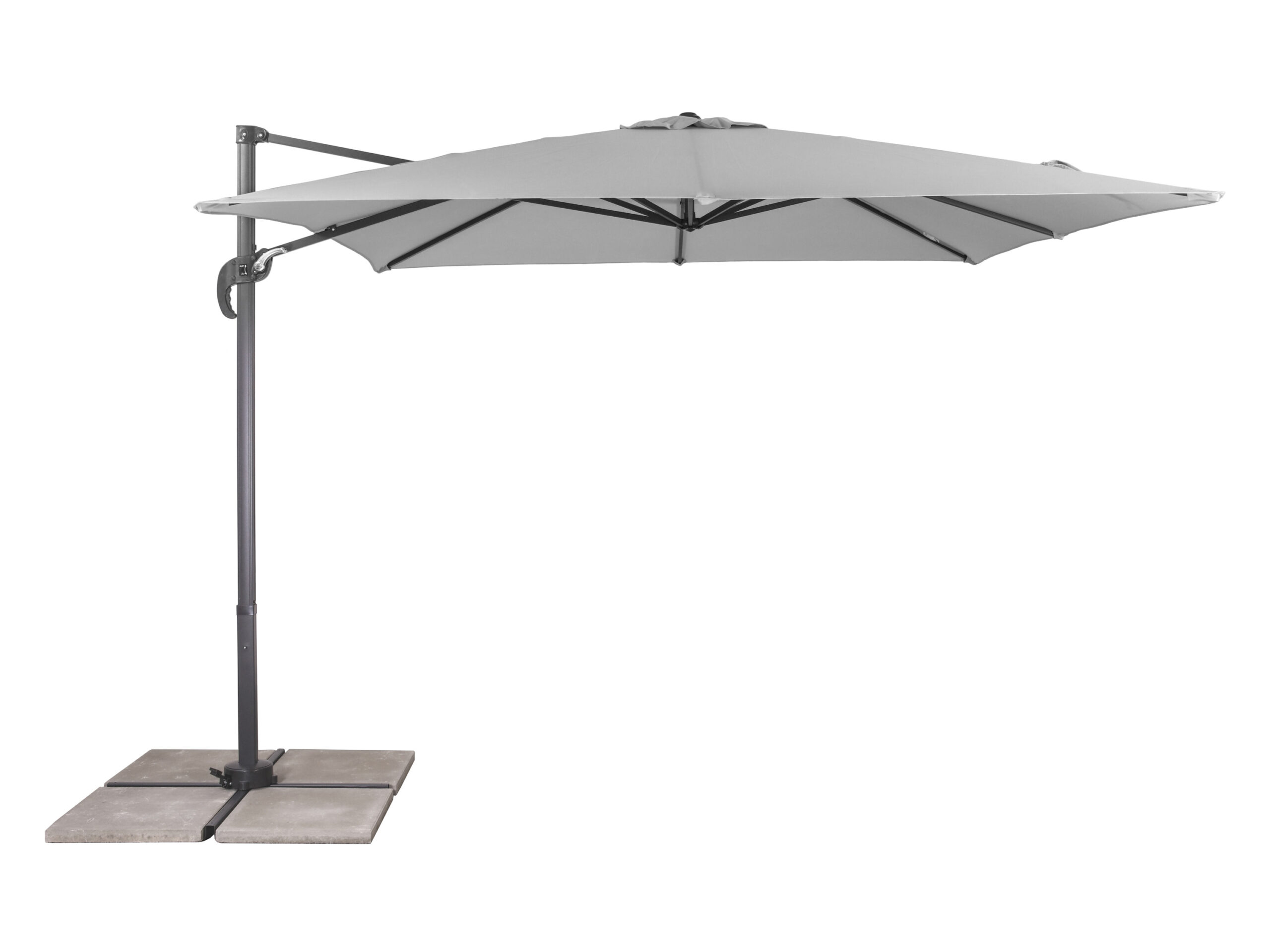 Schneider Zweefparasol Valencia Grande 280 x 280 cm (Zilvergrijs) (4000570699143)