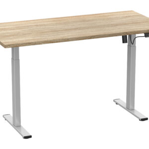 VCM Elektrisch verstelbaar bureau E-Lona (Sonoma eiken/zilver, 140 x 80 cm) (4051814435935)