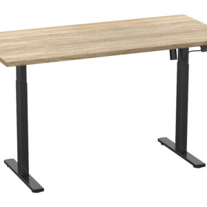 VCM Elektrisch verstelbaar bureau E-Lona (Sonoma eiken/zwart, 140 x 50 cm) (4051814435737)