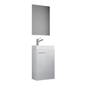 VCM Gastenwastafel Slito (Spiegel, Wit) (4051814373039)