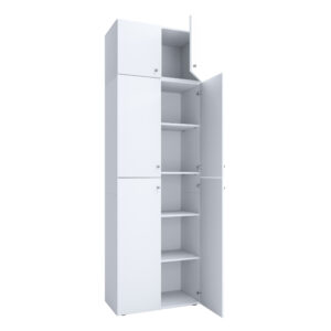 VCM Kast Lona (Draaideuren met opzetstuk, Wit, XXL) (4051814413469)