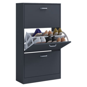VCM Schoenenkast Sipos (Antraciet, L) (4051814427114)