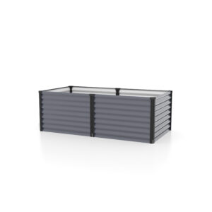 Vitavia Metalen hoge kweekbak Meta - 63 of 86 cm hoogte (630, graniet/zwart) (4005717228385)